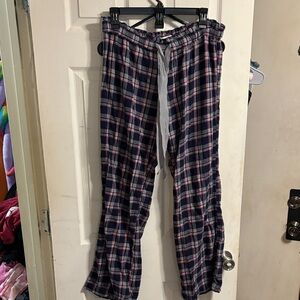 American Eagle Outfitters Navy and Pink Plaid  sleep Pants
